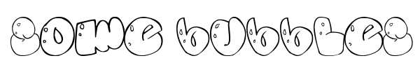 Some bubbles font preview